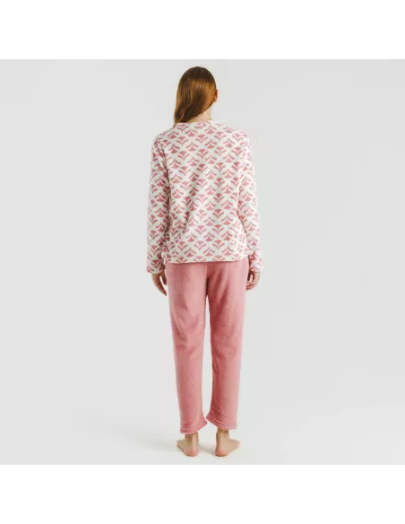Pijama coral Etea malva
