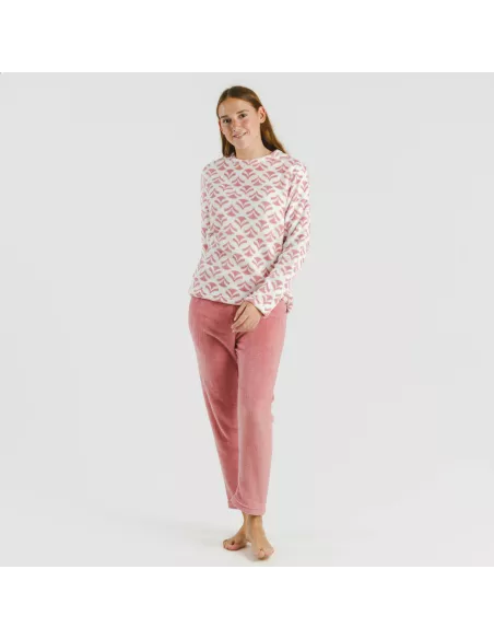 Pijama coral Etea malva
