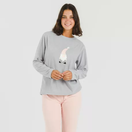 Pijama polar Gnome rosa