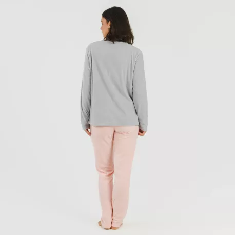 Pijama polar Gnome rosa