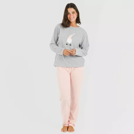 Pijama polar Gnome rosa