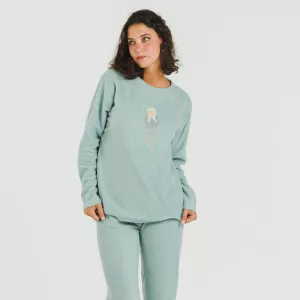 Pijama polar Frosty verde tiffany 2