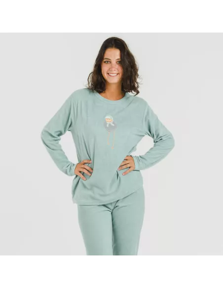 Pijama polar Frosty verde tiffany Pijama polar Frosty verde tiffany