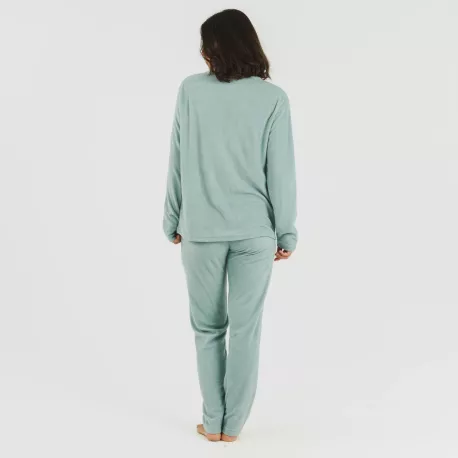 Pijama polar Frosty verde tiffany