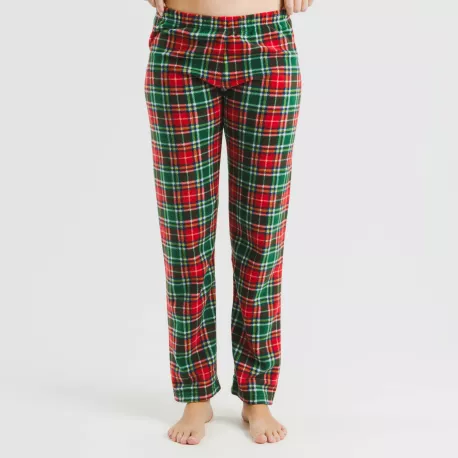 Pijama polar Cuadro Aros bordeaux
