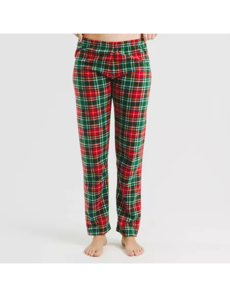 Pijama polar Cuadro Aros bordeaux