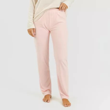 Pijama polar Buho rosa palo