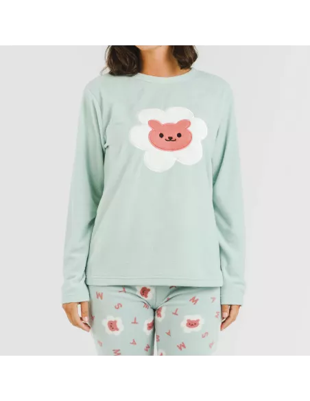 Pijama polar Nolan verde Pijama polar Nolan verde