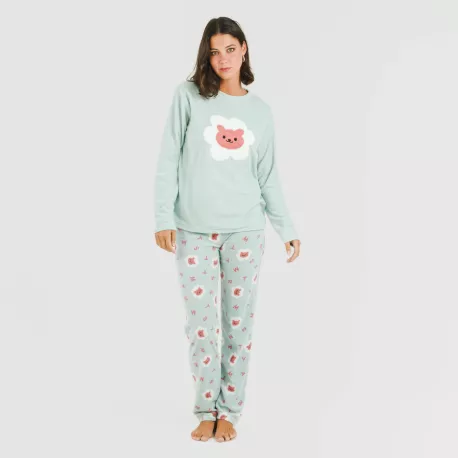 Pijama polar Nolan verde