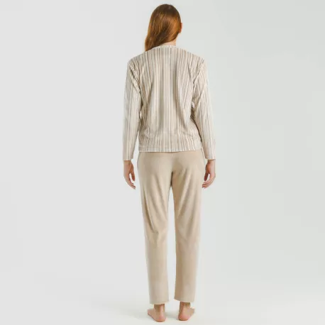 Pijama veludo Raya Oli bege