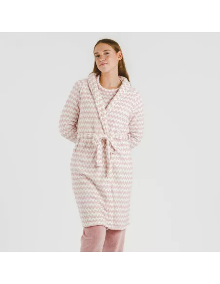 Roupão coral Jeannine rosa