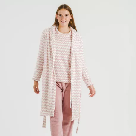 Roupão coral Jeannine rosa