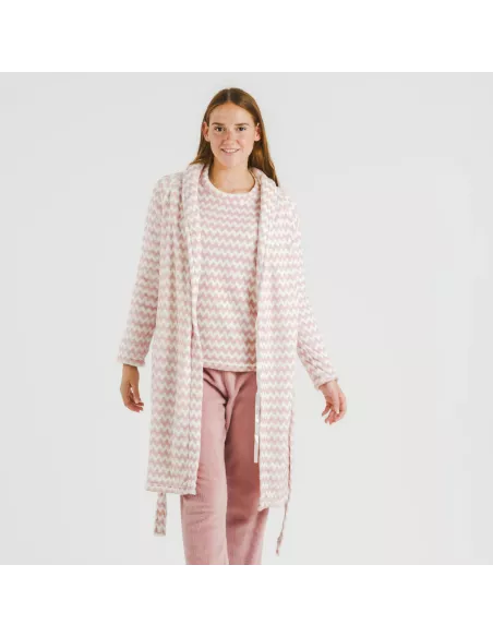 Roupão coral Jeannine rosa