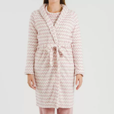 Roupão coral Jeannine rosa