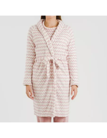 Roupão coral Jeannine rosa