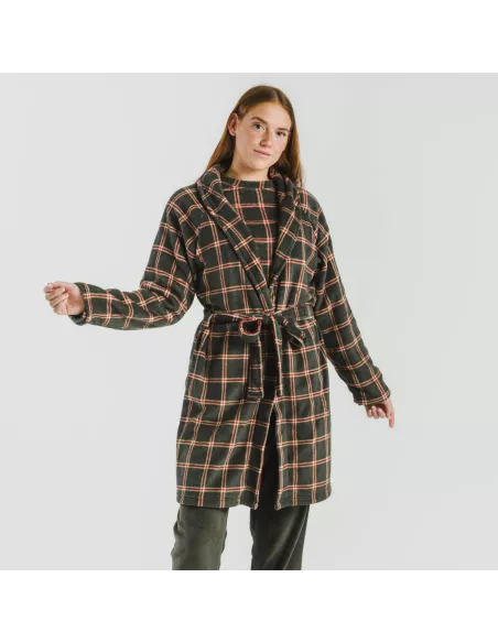 Roupão coral Cuadro Nelby verde caça Roupão coral Cuadro Nelby verde caça