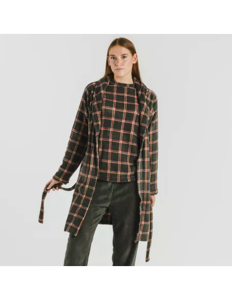 Roupão coral Cuadro Nelby verde caça Roupão coral Cuadro Nelby verde caça