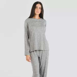 Pijama mulher soft Ambarina cinza marengo