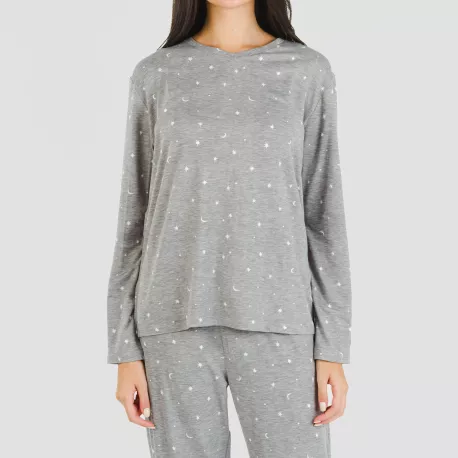 Pijama mulher soft Ambarina cinza marengo