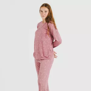 Pijama mulher soft Ambarina malva rosa 2