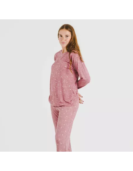 Pijama mulher soft Ambarina malva rosa Pijama mulher soft Ambarina malva rosa