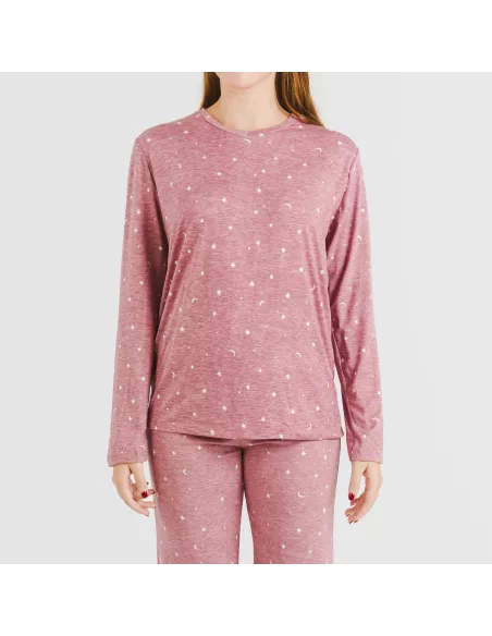 Pijama mulher soft Ambarina malva rosa Pijama mulher soft Ambarina malva rosa
