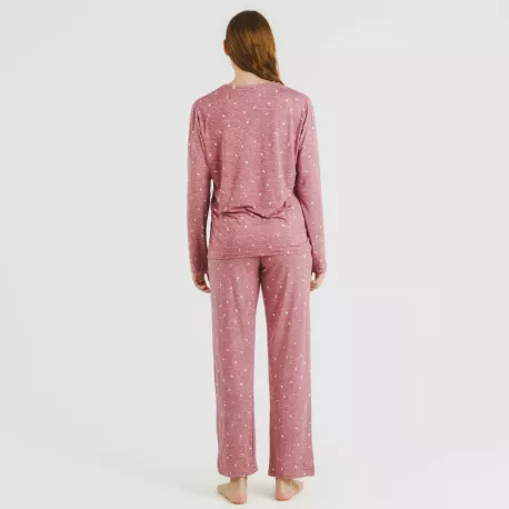 Pijama mulher soft Ambarina malva rosa