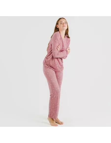 Pijama mulher soft Ambarina malva rosa Pijama mulher soft Ambarina malva rosa