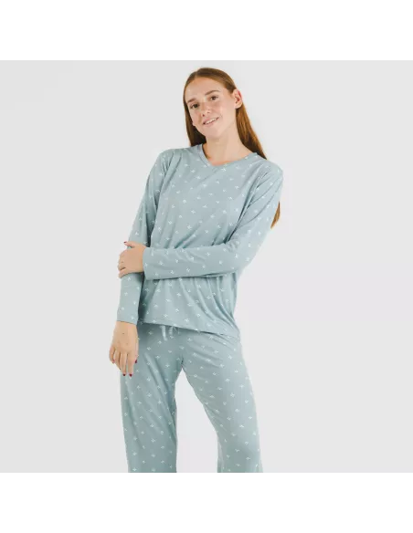 Pijama mulher soft Embera azul indigo Pijama mulher soft Embera azul indigo