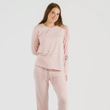 Pijama mulher soft Baby rosa palo