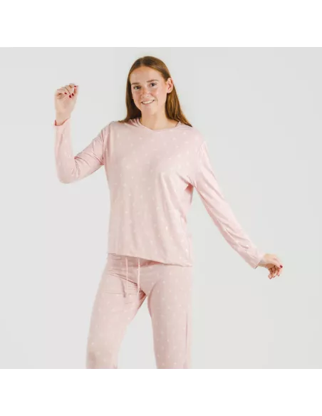 Pijama mulher soft Baby rosa palo