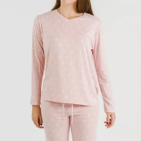 Pijama mulher soft Baby rosa palo
