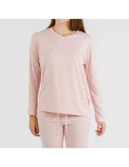 Pijama mulher soft Baby rosa palo