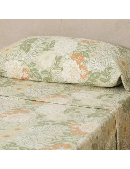 Jogo de lençóis flanela Clementina verde Jogo de lençóis flanela Clementina verde