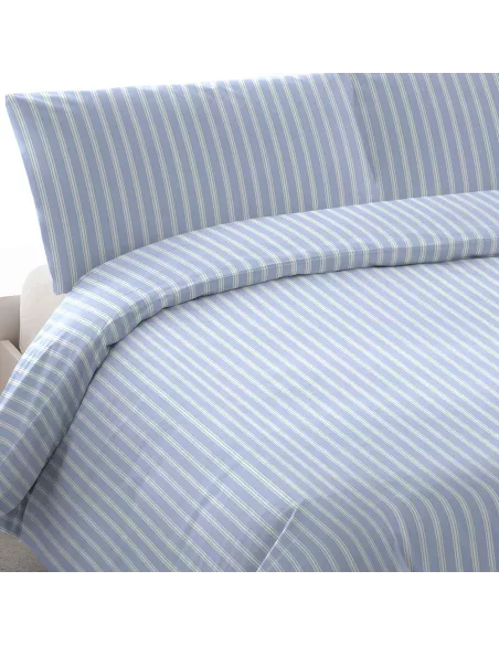 Capa de edredão algodão percal Raya Marsella azul indigo