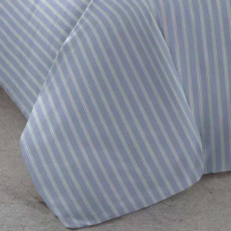 Capa de edredão algodão percal Raya Marsella azul indigo