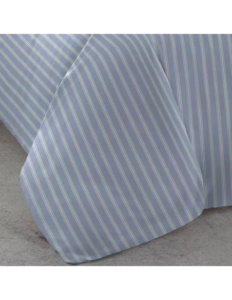 Capa de edredão algodão percal Raya Marsella azul indigo