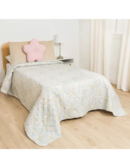 Colcha bouti Cachemir verde