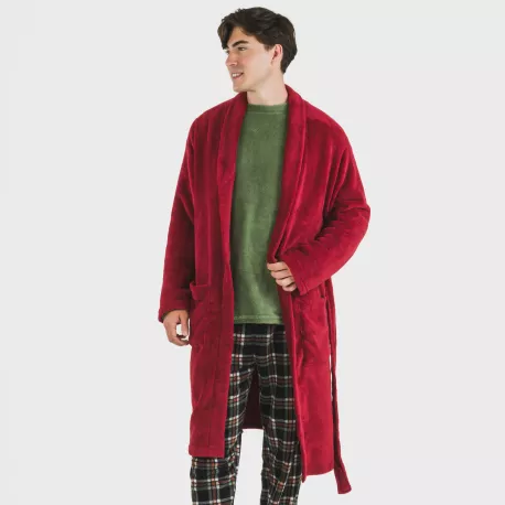 Roupão coral homem lisos