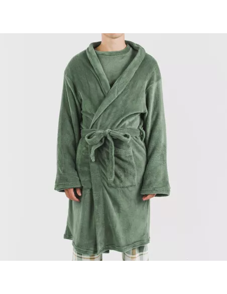 Roupão coral homem lisos