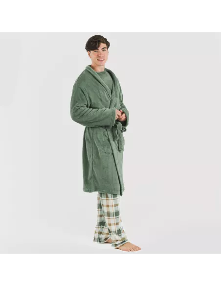 Roupão coral homem lisos