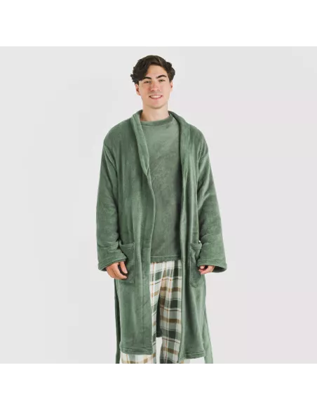 Roupão coral homem lisos