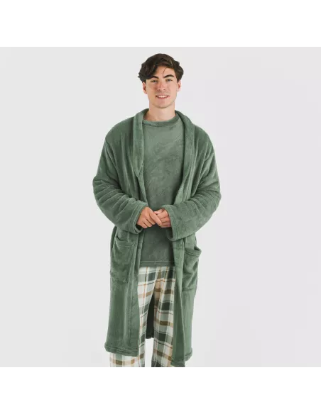 Roupão coral homem lisos