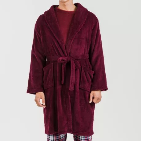 Roupão coral homem lisos