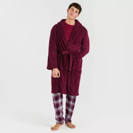 Roupão coral homem lisos