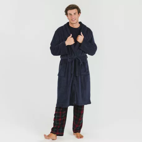 Roupão coral homem lisos