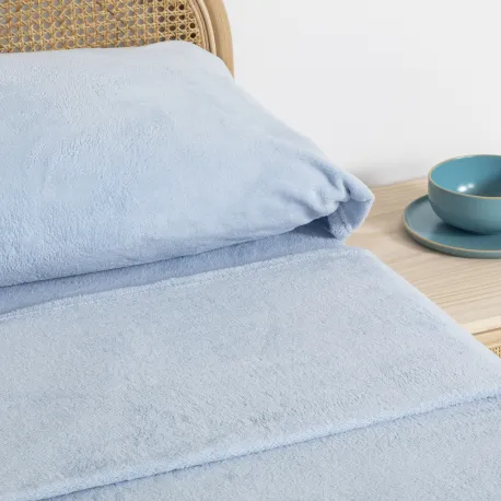 Jogo de lençóis veludo liso