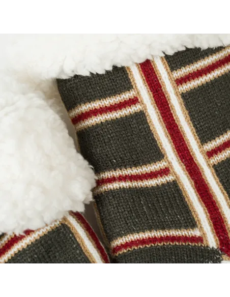 Meias homem Cuadro Nelby verde caça