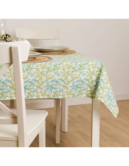 Toalha de mesa anti manchas Zafra verde Toalha de mesa anti manchas Zafra verde