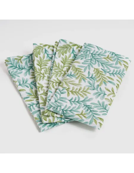 Conjunto 4 guardanapos Zafra verde Conjunto 4 guardanapos Zafra verde